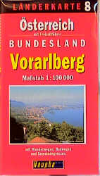 L&auml;nderkarte &Ouml;sterreich mit Freizeitf&uuml;hrer / Vorarlberg