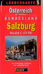L&auml;nderkarte &Ouml;sterreich mit Freizeitf&uuml;hrer / Salzburg
