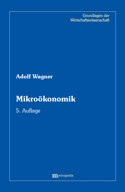 Mikro&ouml;konomik - Adolf Wagner