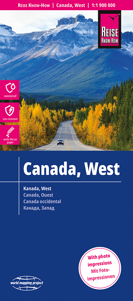 Reise Know-How Landkarte Kanada West / West Canada (1:1.900.000)