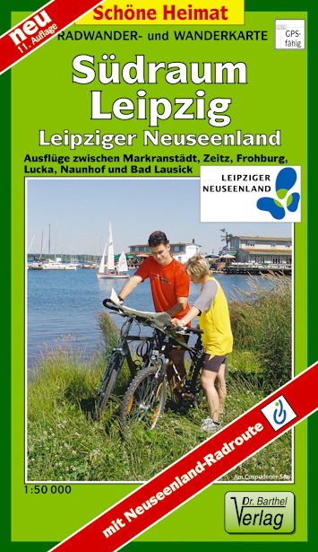 Radwander- und Wanderkarte S&uuml;draum Leipzig, Leipziger Neuseenland