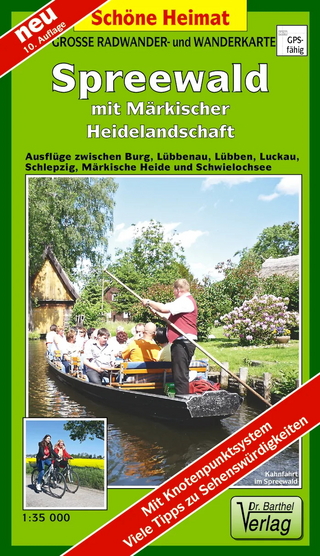 Große Radwander- und Wanderkarte Spreewald mit Märkischer Heidelandschaft