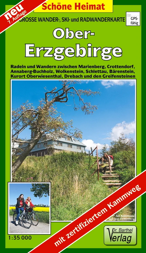 Gro&szlig;e Wander-, Ski- und Radwanderkarte Obererzgebirge