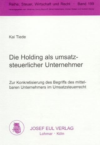 Die Holding als umsatzsteuerlicher Unternehmer