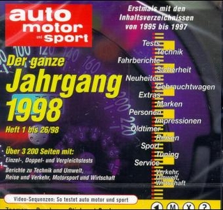 Auto, Motor und Sport, Der ganze Jahrgang 1998, 1 CD-ROM