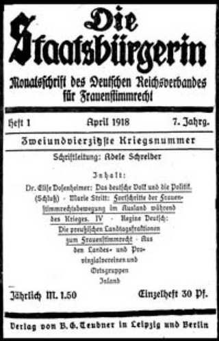 Frauenstimmrecht 1. 1912/13 - 2. 1913/14 /Die Staatsbürgerin 3. 1914/15 - 8. 1919