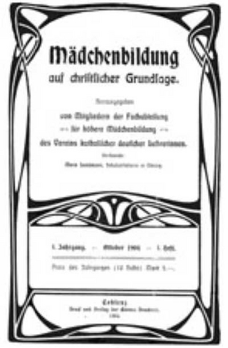 Mädchenbildung auf christlicher Grundlage 1. 1904 - 29. 1933