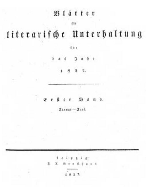 Blätter für literarische Unterhaltung 1826, Juli - 1898