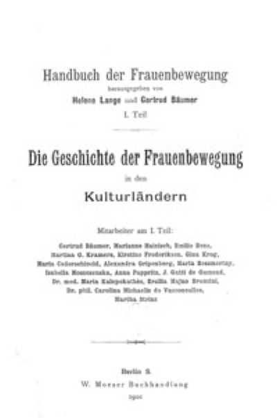 Handbuch der Frauenbewegung - 