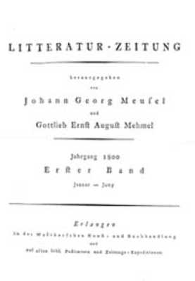 Litteratur-Zeitung Erlangen 1799-1802