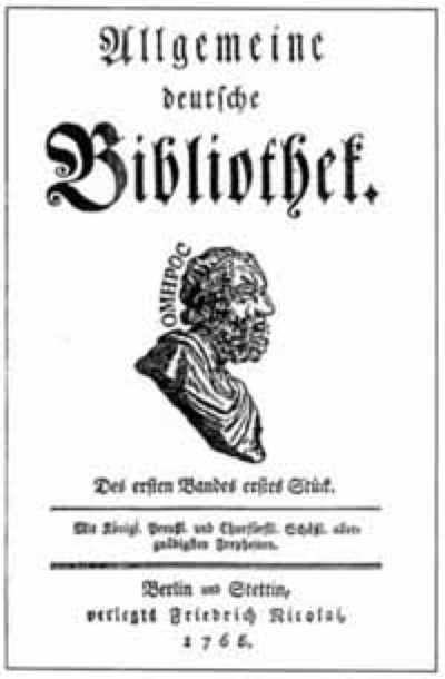 Allgemeine deutsche Bibliothek 1. 1765 - 118. 1796 - 