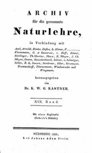 Archiv für die gesammte Naturlehre