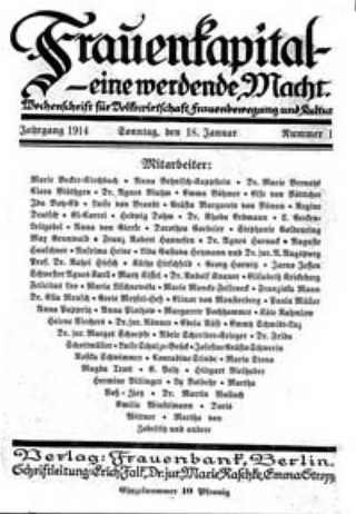 Frauenkapital - eine werdende Macht. 1. 1914 - 2. 1915