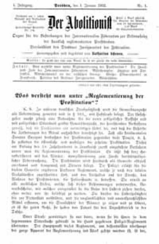 Der Abolitionist 1. 1902 - 32. 1933
