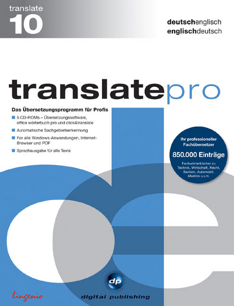 Translate pro. Englisch-Deutsch /Deutsch-Englisch