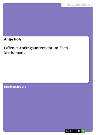 Offener Anfangsunterricht Im Fach Mathematik