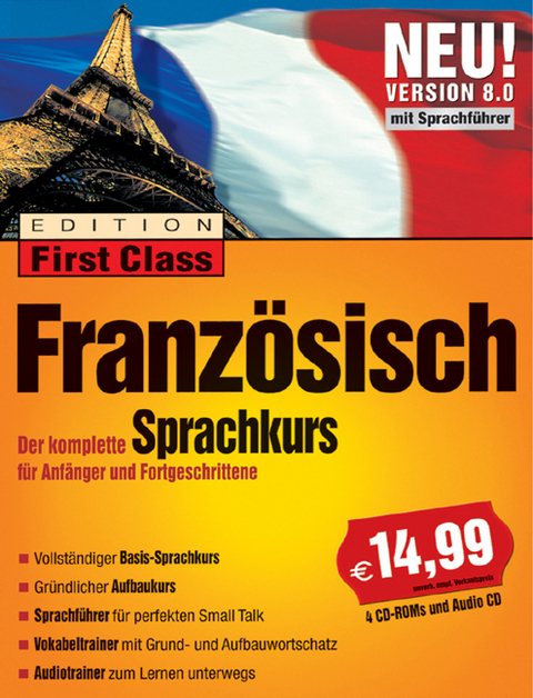 First Class Sprachkurs Franz&ouml;sisch 8.0