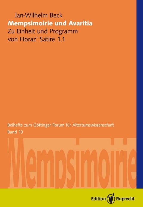 Mempsimoirie und Avaritia - Jan-Wilhelm Beck