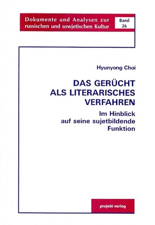 Das Gerücht als literarisches Verfahren