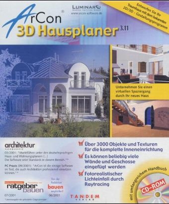 ArCon 3D Hausplaner 3.11, 1 CD-ROM m. Begleitbuch