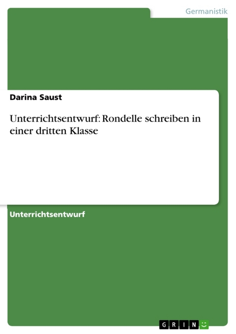 Unterrichtsentwurf - Darina Saust