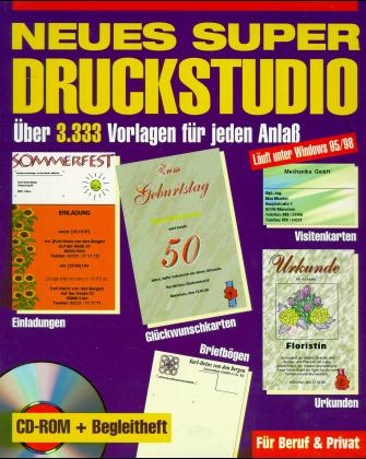 Neues Super-Druckstudio, 1 CD-ROM