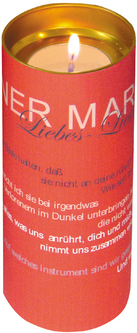 Kerze "Seele" - 5 Ex. - Rainer M Rilke