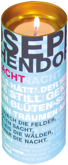 Kerze "Mondnacht" - 5 Ex. - Joseph von Eichendorff