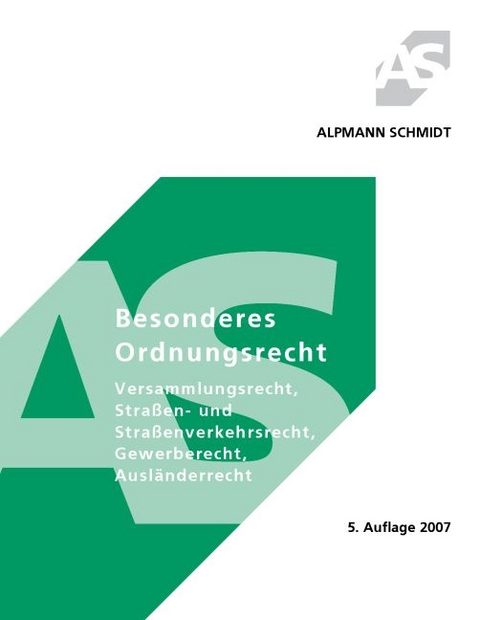 Besonderes Ordnungsrecht - Horst W&uuml;stenbecker