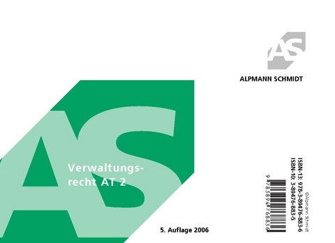 Verwaltungsrecht AT 2 - Hans G Pieper