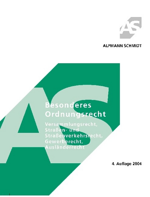 Besonderes Ordnungsrecht - Horst W&uuml;stenbecker