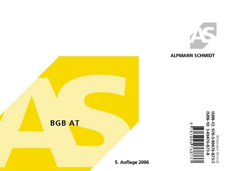 BGB AT - Annegerd Alpmann-Pieper