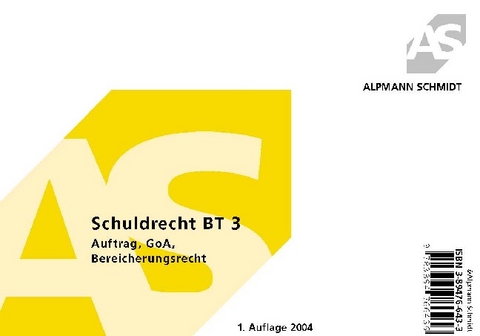 Schuldrecht BT 3 - Annegerd Alpmann-Pieper