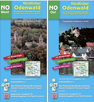 Nördlicher Odenwald (West+Ost) TF 50: Topographische Freizeitkarten 1:50000 Hessen, Sonderblattschnitte