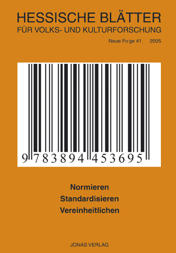 Normieren, Standardisieren, Vereinheitlichen - 