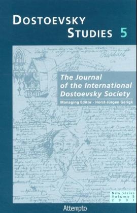 Dostoevsky Studies. The Journal of the International Dostoevsky Society