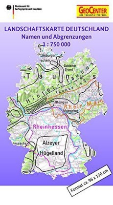 Landschaftskarte Deutschland 1 : 750 000 -  BKG - Bundesamt f&uuml;r Kartographie und Geod&auml;sie