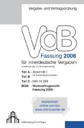 VOB Fassung 2006 für innerdeutsche Vergaben