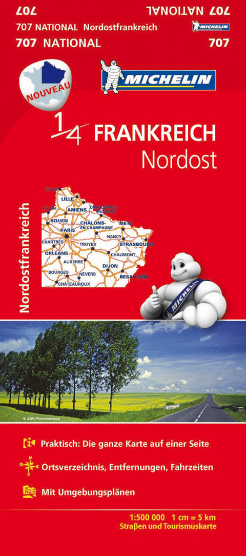 Michelin Karte Frankreich Nordost