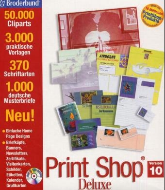 Print Shop 10 deluxe, 5 CD-ROMs