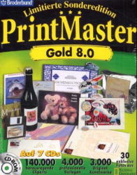 PrintMaster 8.0 Gold, Sonderedition, 7 CD-ROMs
