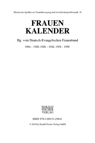 Frauenkalender 1904–1920, 1928–1942, 1954–1958