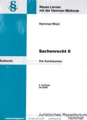 Sachenrecht II - Karteikarten - Karl E Hemmer, Achim W&uuml;st