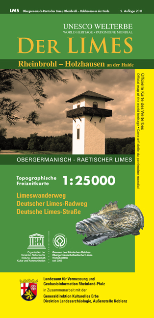 Der Limes (WR), Obergermanisch-Raetischer Limes, Rheinbrohl - Holzhausen an der Haide -  Landesamt f&uuml;r Vermessung und Geobasisinformation Rheinland-Pfalz