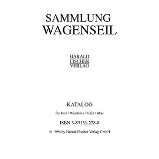 Katalog der Sammlung Wagenseil auf CD-ROM