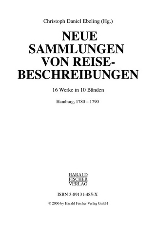 Neue Sammlungen von Reisebeschreibungen