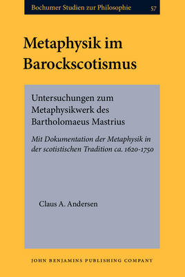 Metaphysik im Barockscotismus -  Andersen Claus A. Andersen