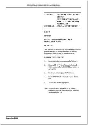 Design manual for roads and bridges -  Highways Agency