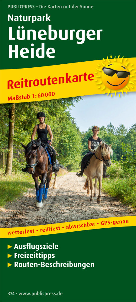 Reitroutenkarte Naturpark L&uuml;neburger Heide