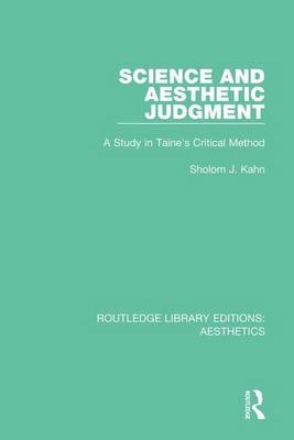 Science and Aesthetic Judgement -  Sholom J. Kahn